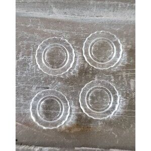 Miniature dinner plates Set Of 4 Clear  1 Inch‎ Diameter